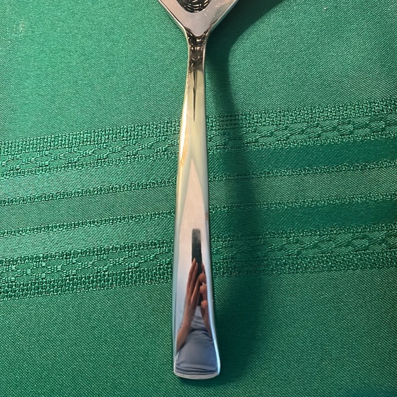 Pottery Barn Arc flatware set; 1 serving fork & 1 spoon; 18/8 stainless steel. - Picture 8 of 8